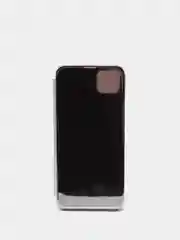 Серебряный зеркальный чехол-книжка с полупрозрачной панелью для Realme C11, 2020