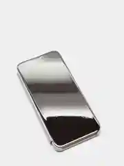 Серебряный зеркальный чехол-книжка с полупрозрачной панелью для Realme C11, 2020