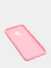 Розовый чехол Samsung Galaxy A8 2018 / Самсунг Галакси А8 2018 силиконовый цветной матовый