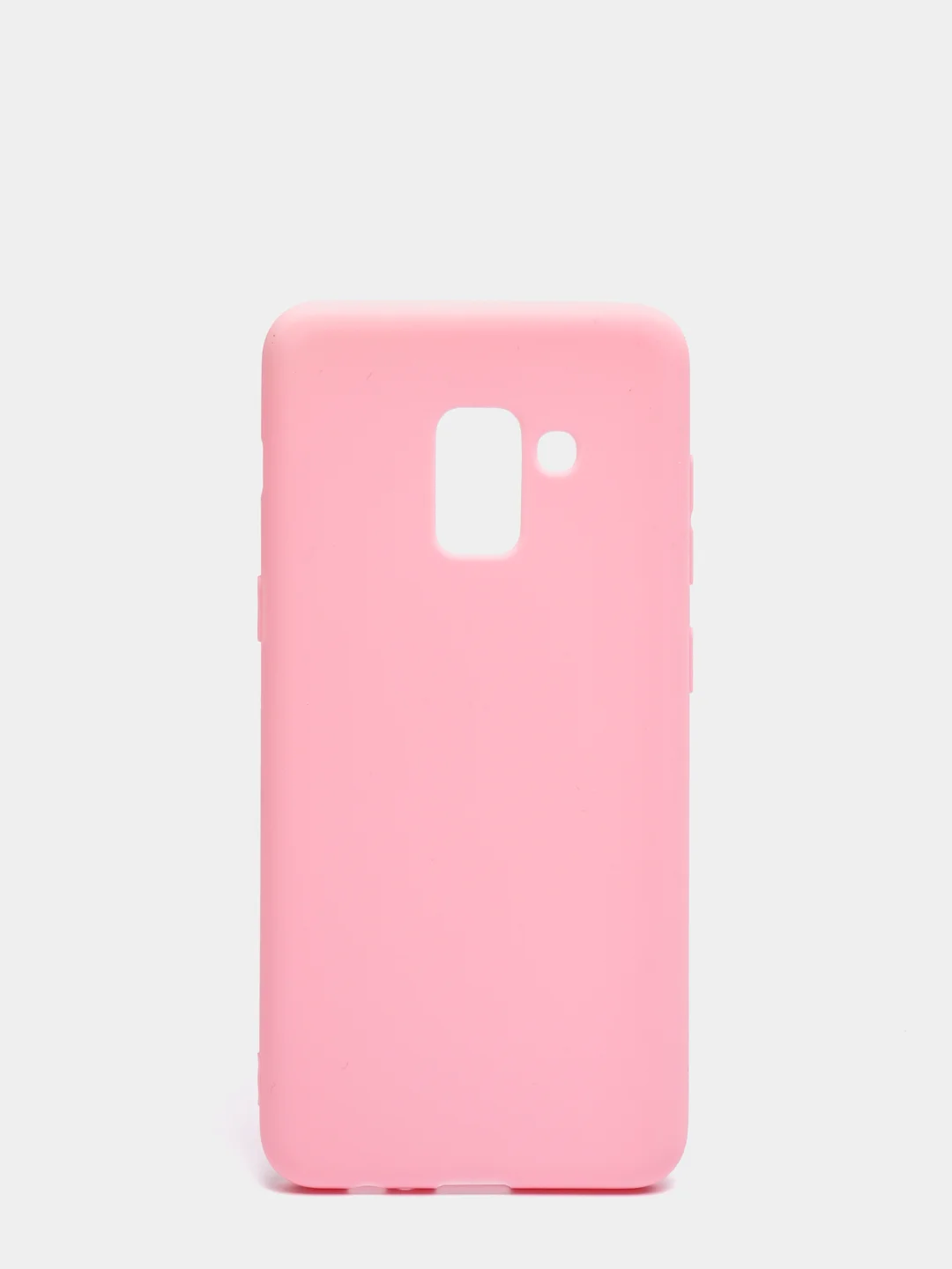 Розовый чехол Samsung Galaxy A8 2018 / Самсунг Галакси А8 2018 силиконовый цветной матовый