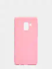 Розовый чехол Samsung Galaxy A8 2018 / Самсунг Галакси А8 2018 силиконовый цветной матовый