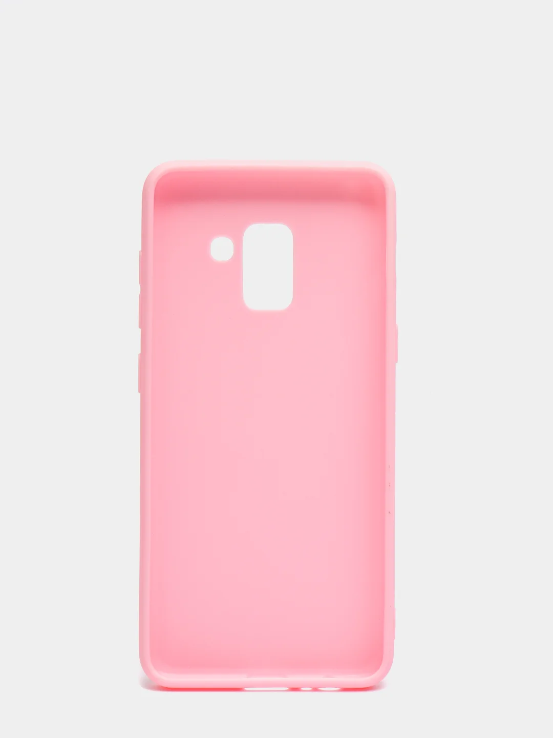 Розовый чехол Samsung Galaxy A8 2018 / Самсунг Галакси А8 2018 силиконовый цветной матовый