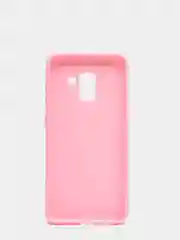Розовый чехол Samsung Galaxy A8 2018 / Самсунг Галакси А8 2018 силиконовый цветной матовый