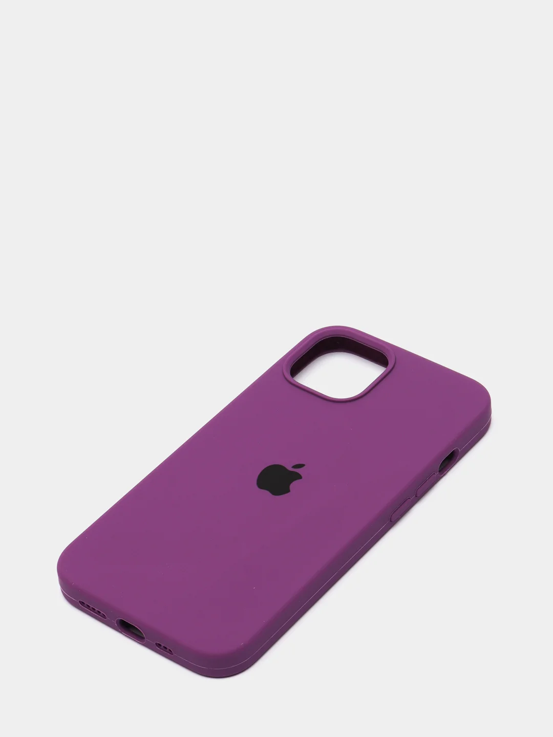 Аметистовый чехол для iPhone 13, Pro, Max, Silicone закрытый низ с логотипом