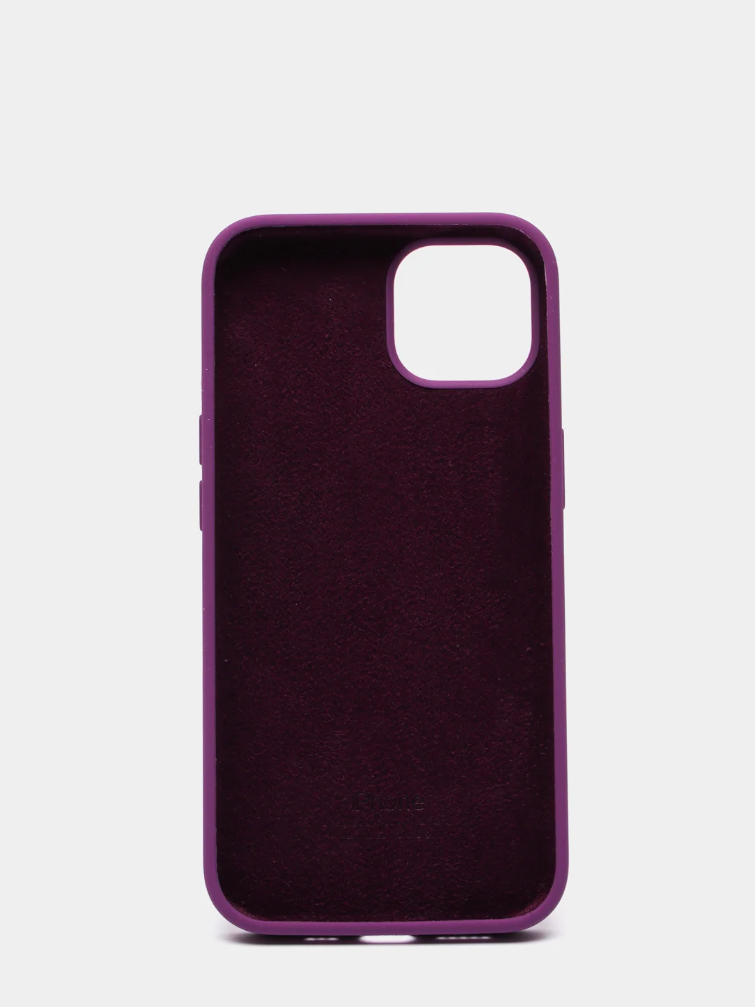 Аметистовый чехол для iPhone 13, Pro, Max, Silicone закрытый низ с логотипом