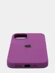 Аметистовый чехол для iPhone 13, Pro, Max, Silicone закрытый низ с логотипом