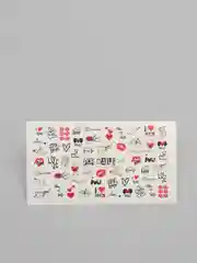 Слайдер-водные наклейки для дизайна ногтей Love, на белый фон