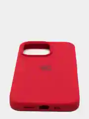 Бордовый чехол для iPhone 13, Pro, Max, Silicone закрытый низ с логотипом