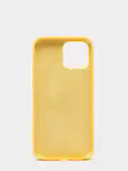Светло-жёлтый чехол для iPhone 13, Pro, Max, Silicone закрытый низ с логотипом