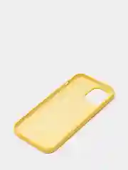 Светло-жёлтый чехол для iPhone 13, Pro, Max, Silicone закрытый низ с логотипом