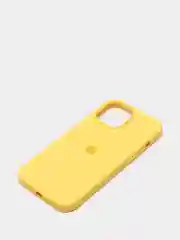 Светло-жёлтый чехол для iPhone 13, Pro, Max, Silicone закрытый низ с логотипом