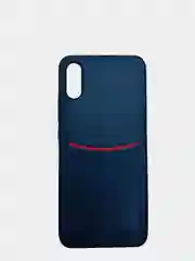 Темно-синий чехол с визитницей, карманом Xiaomi Redmi Mi 10, Mi Note 10, 9A, 8A,7A,7,Note 9,Note 9 Pro