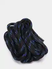 Шнурки круглые 120 см чёрный+синий