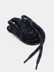 Шнурки круглые 120 см чёрный+синий