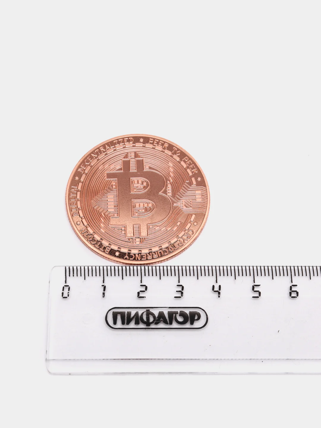 Золотой монета Bitcoin, сувенирный Биткоин