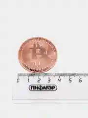 Золотой монета Bitcoin, сувенирный Биткоин