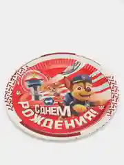Красный набор бумажных тарелок