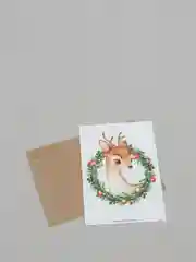 Новогодняя открытка, с новым годом, поздравляю, оленёнок, олень, с НГ, в новом году