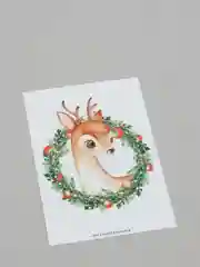 Новогодняя открытка, с новым годом, поздравляю, оленёнок, олень, с НГ, в новом году