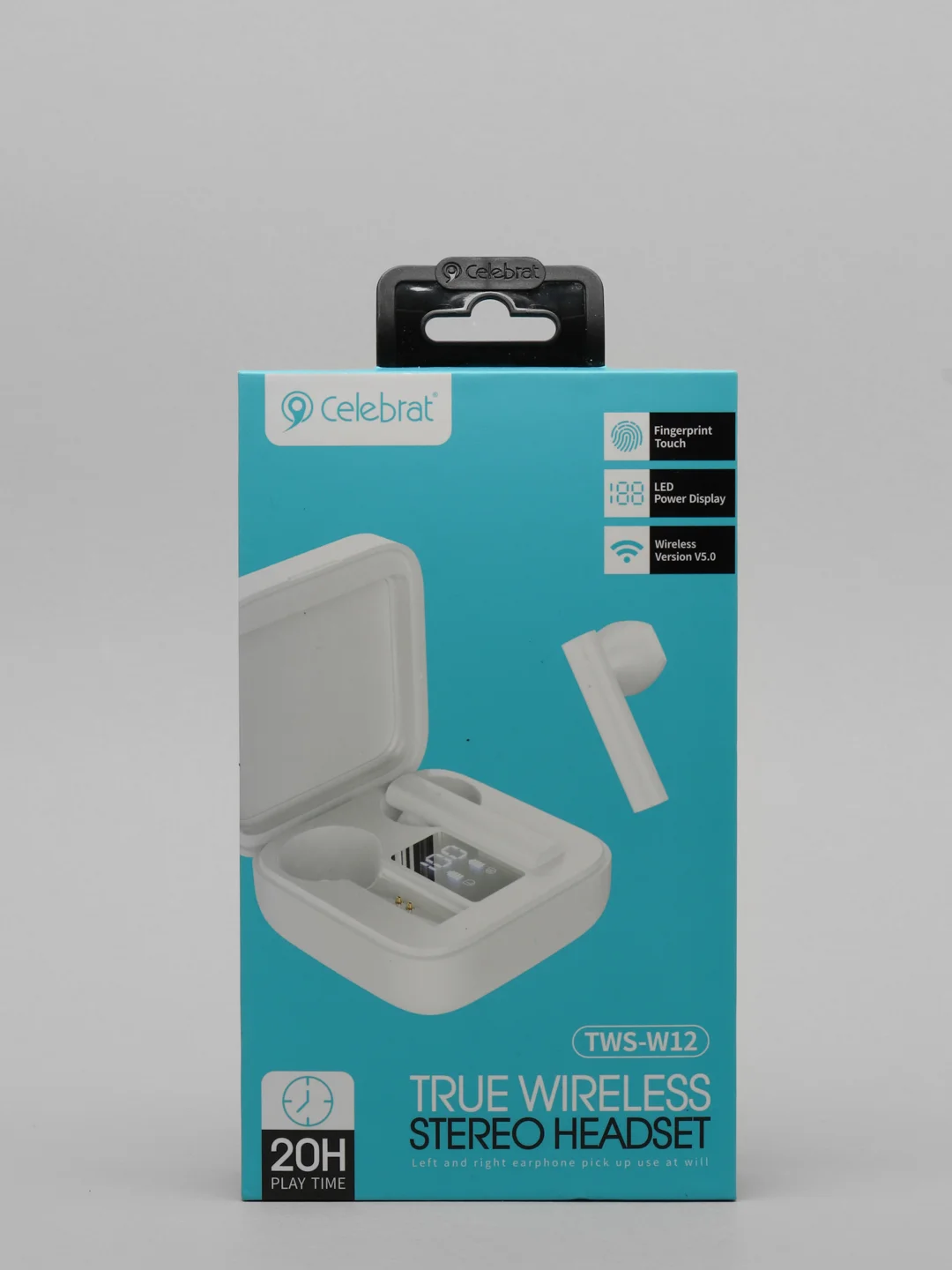 Белый bluetooth-наушники беспроводные TWS W12, вкладыши
