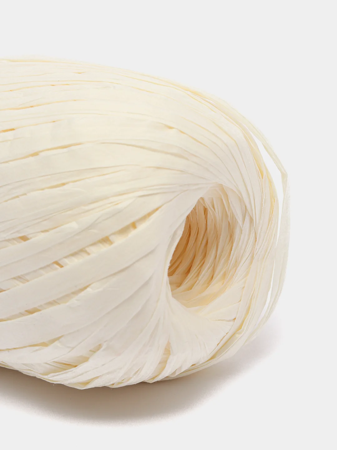 Молочный пряжа для вязания Raffia / пряжа "Рафия" 4 мотка