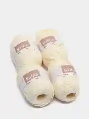 Молочный пряжа для вязания Raffia / пряжа "Рафия" 4 мотка