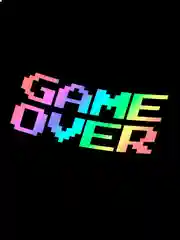 Белый наклейка на чехол game over