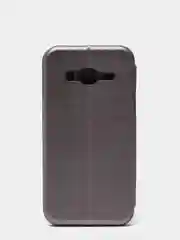 Серебряный чехол книжка на Samsung Galaxy J3 2016 (J310 / J320), Самсунг Галакси Джи3 (Джи310 / Джи320)
