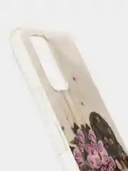 Пастельно-коралловый чехол Samsung Galaxy A03s силиконовый с рисунком (Самсунг Галакси А03с)
