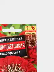 Семена Цинния "Крупноцветковая Винно-красная"