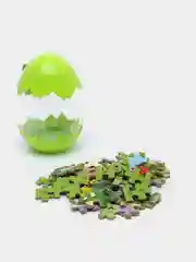 Зеленый деревянный пазл / Настольная развивающая игра для детей / Динозавры