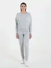 Серый меланж спортивный женский костюм Dianida, футер