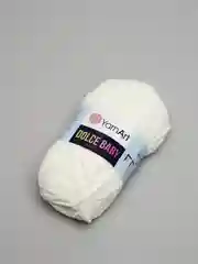 Молочный пряжа плюшевая YarnArt "Dolce Baby", 100% микрополиэстер, 50 г, 85 м