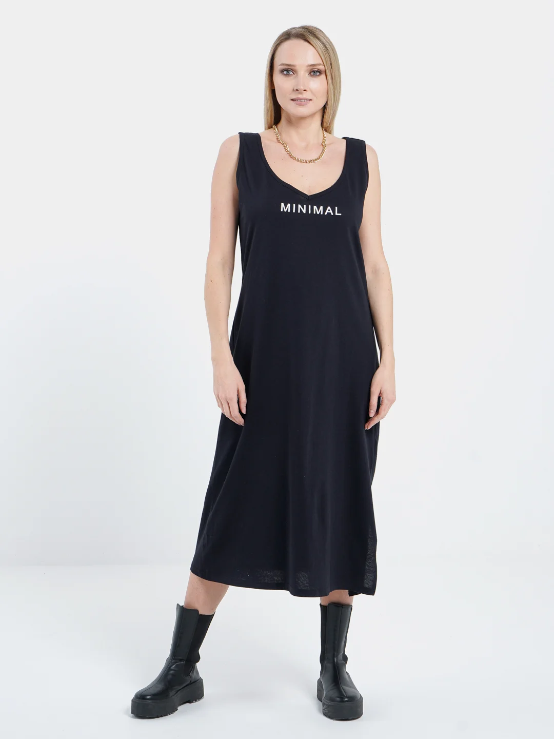 Черный платье женское Minimal КП1437П1 чёрный, KLERY