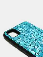 Голубой чехол Huawei Y5p / Honor 9S, Хуавей У5п / Хонор 9С силиконовый, имитация змеиной кожи
