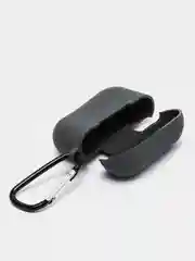 Угольный чехол силиконовый для наушников AirPods Pro с карабином