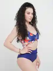 Синий купальник женский