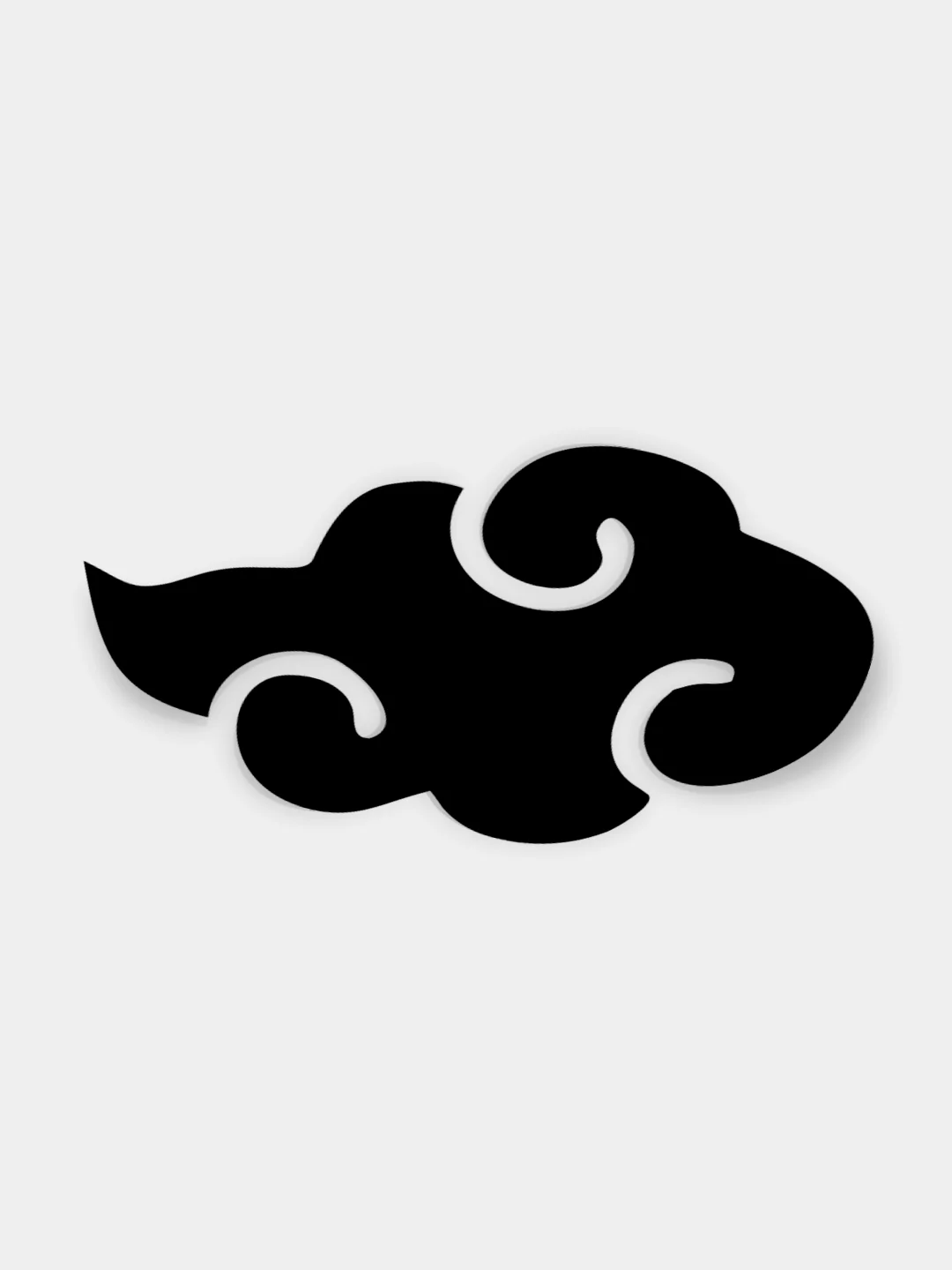 Черный наклейка akatsuki (акацуки) из манги "Наруто", в голографическом цвете