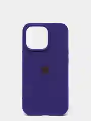 Индиго чехол для iPhone 13, Pro, Max, Silicone закрытый низ с логотипом