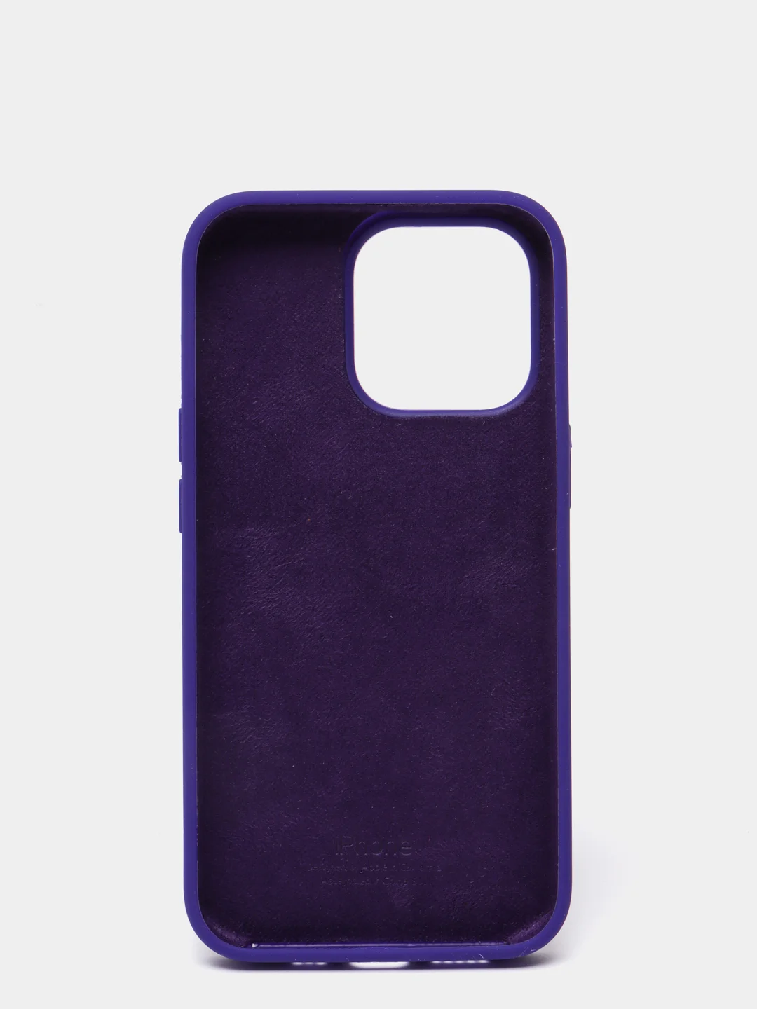 Индиго чехол для iPhone 13, Pro, Max, Silicone закрытый низ с логотипом