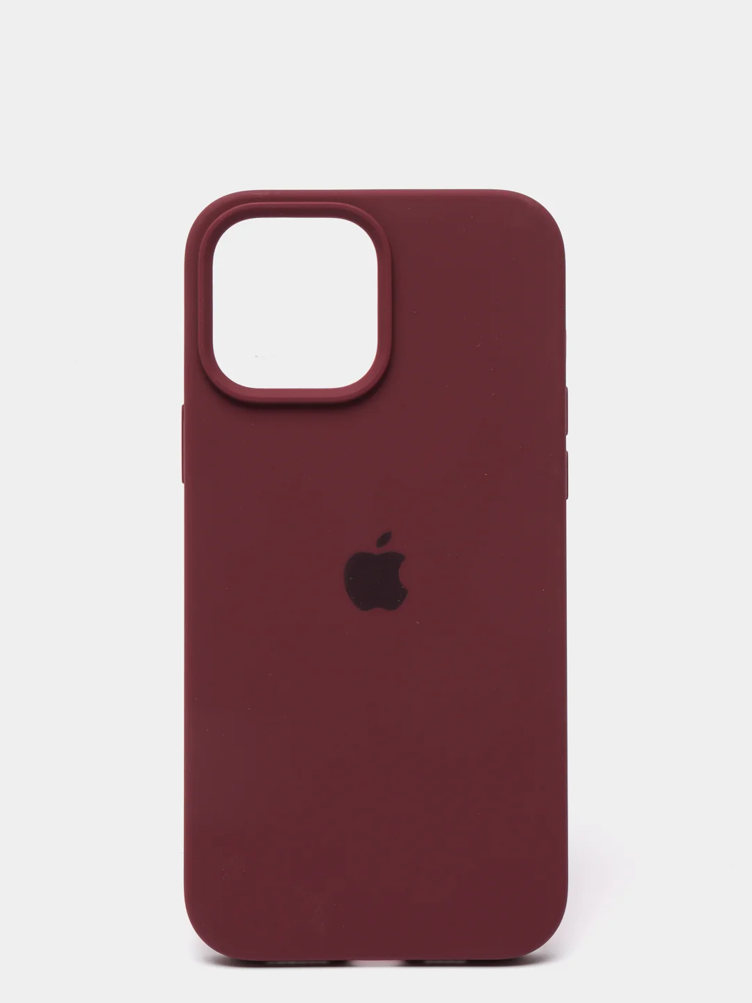 Багровый чехол для iPhone 13, Pro, Max, Silicone закрытый низ с логотипом