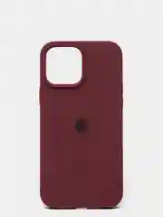 Багровый чехол для iPhone 13, Pro, Max, Silicone закрытый низ с логотипом