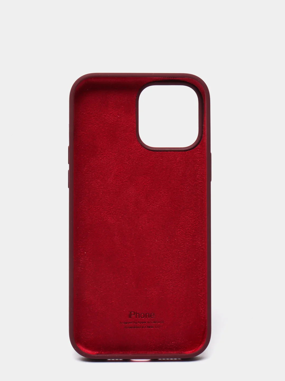Багровый чехол для iPhone 13, Pro, Max, Silicone закрытый низ с логотипом