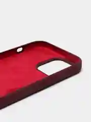 Багровый чехол для iPhone 13, Pro, Max, Silicone закрытый низ с логотипом