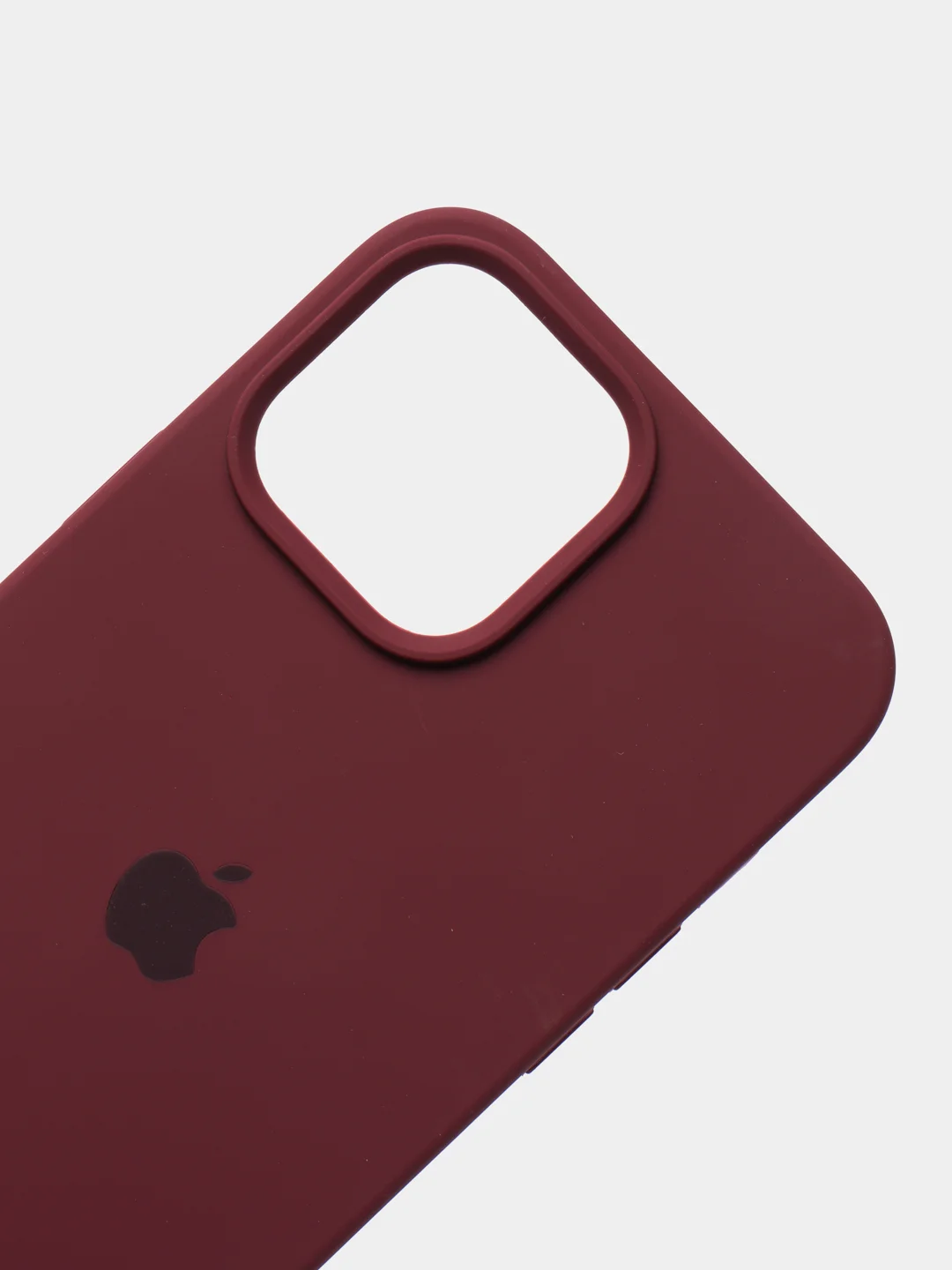 Багровый чехол для iPhone 13, Pro, Max, Silicone закрытый низ с логотипом