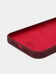 Багровый чехол для iPhone 13, Pro, Max, Silicone закрытый низ с логотипом