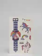 Вишнёвый временная переводная татуировка с единорогами, 12х7,5 см