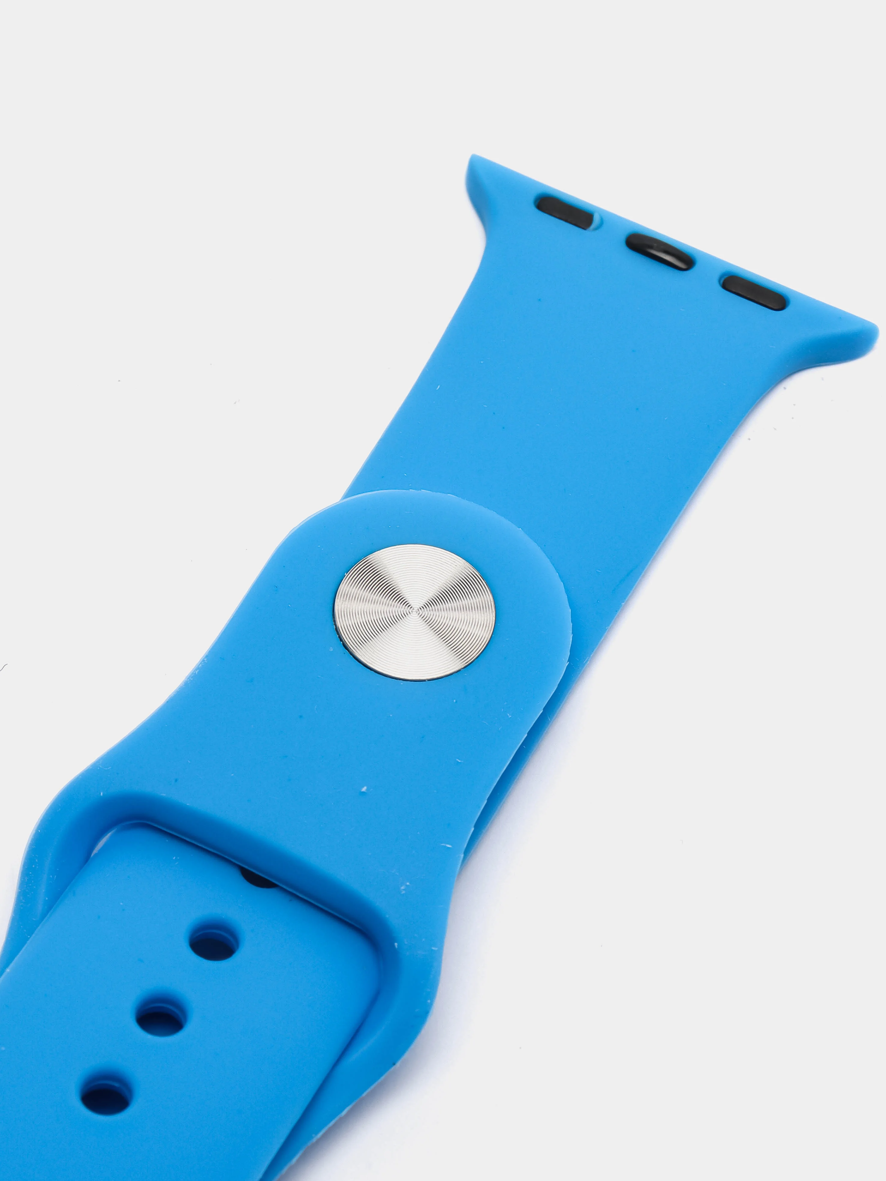 Небесно-голубой ремешок для Apple Watch 2, 3, 4, 5, 6 и SE, силиконовый