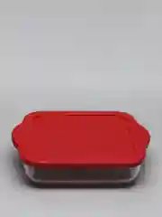 Противень в духовку 2л, с пластиковой крышкой, форма жаропрочная для выпечки в  СВЧ