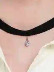 Серый металлик чокер